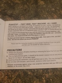Sistema de entretenimiento RoboCop Nintendo 1988 NES vintage con manual 