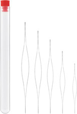 Deshionew 5 Sizes Beading Needles - Seed Beads  Big Eye Needles with Bottle  C