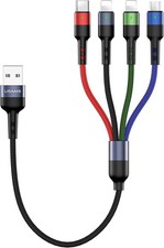 USAMS 2Pack Multi Charging Cable Nylon Braide...