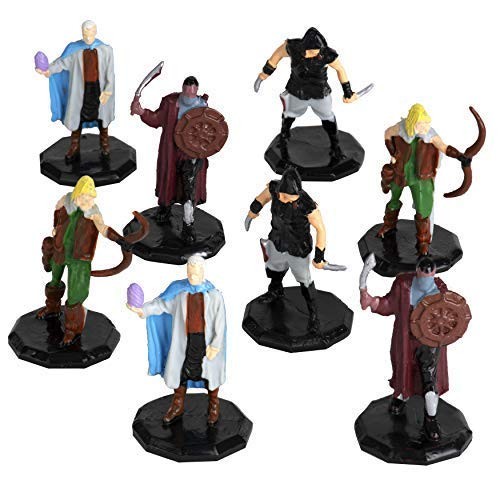 8 bemalte Fantasy Bandit Mini Figuren - alle einzigartigen Designs - 1" Sechskantgröße Kompa... - Bild 1 von 6