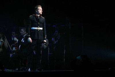Alexis James as The Artilleryman performs on the opening night of - Old Photo 1