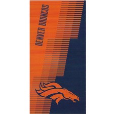NFL Denver Broncos Jacquard 36x72 Deportes Algodón Fútbol Toalla de Playa Naranja Azul
