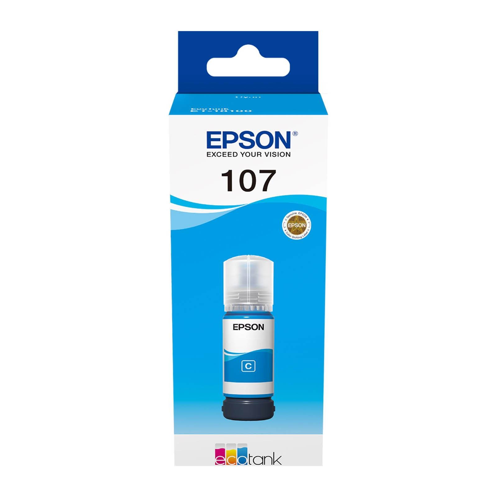 Epson Cyan 107 (C13t09b240) Ink Bottle Original - Image 2