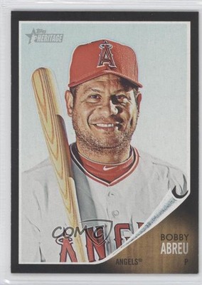 2011 Topps Heritage Chrome Retail Black Border Bobby Abreu #C80 t1e