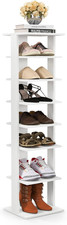 8-Tier Wooden Corner Shoe Rack - Stylish Space-Saver for Entryway & Closet