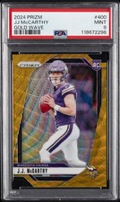 2024 PANINI PRIZM GOLD WAVE #400 JJ MCCARTHY 7/10 PSA 9