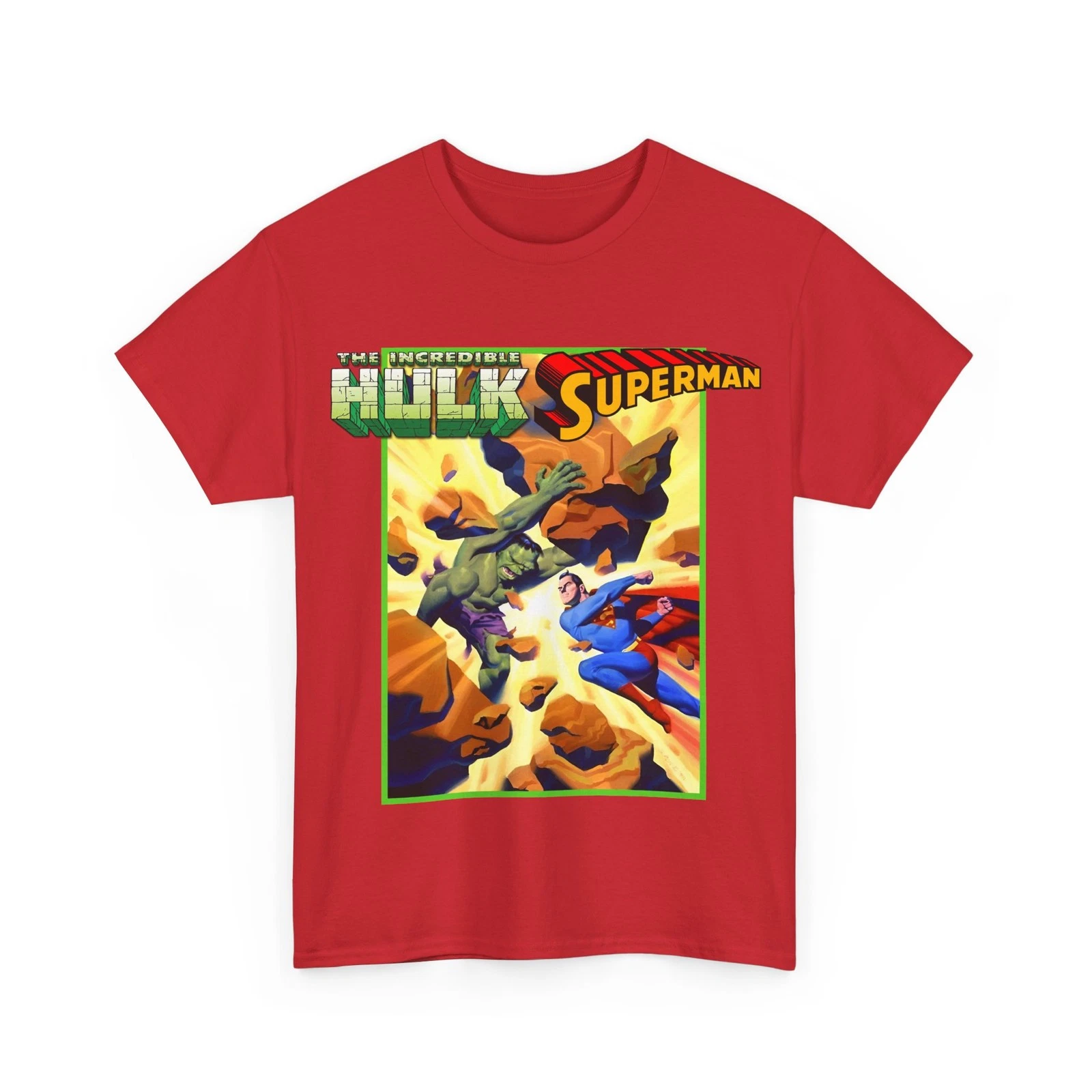 Hulk Vs Superman T-Shirt - Steve Rude Art - DC Comics & Marvel 90s Crossover