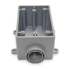 CANTEX 5133363 Weatherproof Box,1Gang,1/2 in Hub,PVC 4FYW1