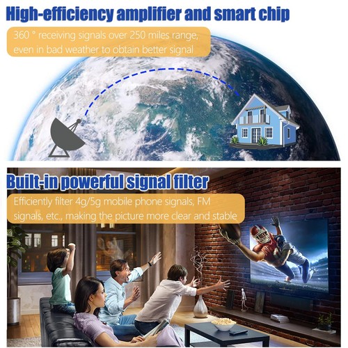 TV Antenna with Magnetic Base - 4K HD Digital Indoor TV Antenna - Amplified H... - Picture 4 of 7