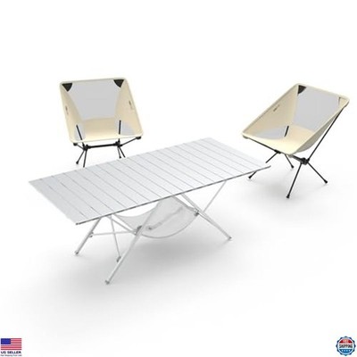 ONEFOREST Portable Camping Table with 2 Lightweight Chairs for