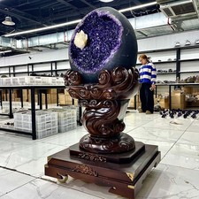 770LB Natural Uruguayan amethyst giant dinosaur egg shaped decorative ornament