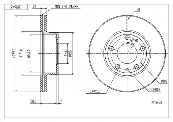 Hart Tarcze Iii 2X Bremsscheiben Ø 280 BelüFtet FüR Fiat Ducato Kasten CitroëN-image