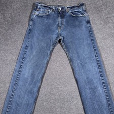 Levi's 505 Jeans Mens 34x32 Regular Fit Straight Leg Blue Denim Medium Wash