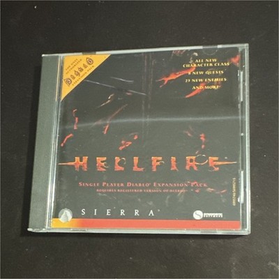 Sierra Hellfire Single Player Diablo Expansion Pack PC CD Jewel Case