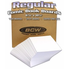 New 1000 ct BCW Regular Comic Book Backing Boards- 6  " X 10  " Acid Free