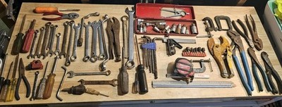  Large Vintage Hand Tool Lot USA Wrenches Pliers Sockets Clamp Machinist Tools 