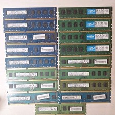 Lot of 20x 2GB DDR3 Major Brands PC3 / PC3L Mixed Speed Desktop RAM Memory