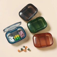 Mini Medicine Pills Box Drug Storage Box Pills Dispenser Pill Organizer Tablet P