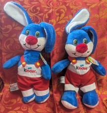 Zwei Ferrero KINDER Osterhasen,Harry Hase, Kuscheltier, 25  cm, Neu mit Etikett 