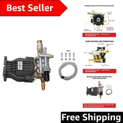 #ad High Efficiency OEM Technologies Pressure Washer Pump 2.5 GPM Horizontal Fit $299.99