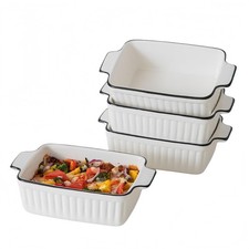 12 Oz Casserole Dish, Ceramic Baking Dishes Sets of 4, Small Casserole Dish w...