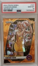 2024 Cameron Brink Panini Prizm WNBA LA Sparks #127 Orange Ice Prizm (RC) PSA 10