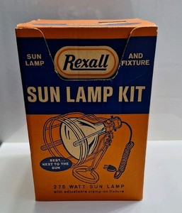 Vintage Rexall Sun Lamp Tested Works Complete Tan At Home