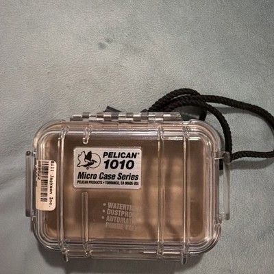 Pelican 1010 Micro Case Black/Clear  Waterproof Crushproof  Dry Storage Box