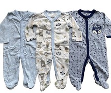 Baby Boy Clothes Footed Sleep  Play Footie Pajamas Small 3-6 Months Snap Up Lot