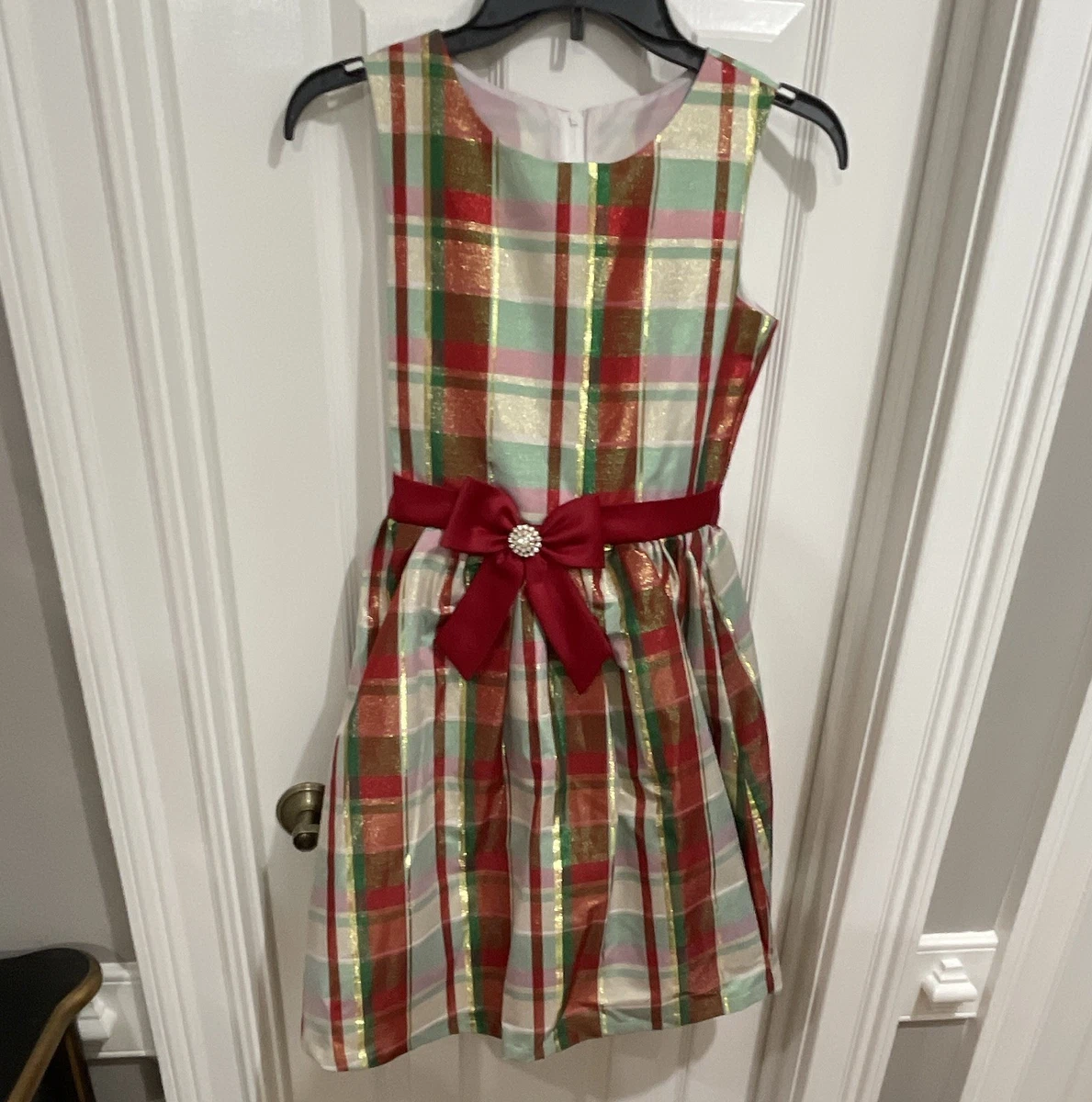holiday dress size 14 Crewcuts Crushed Velvet Holiday Dress, Green Girls Size 14