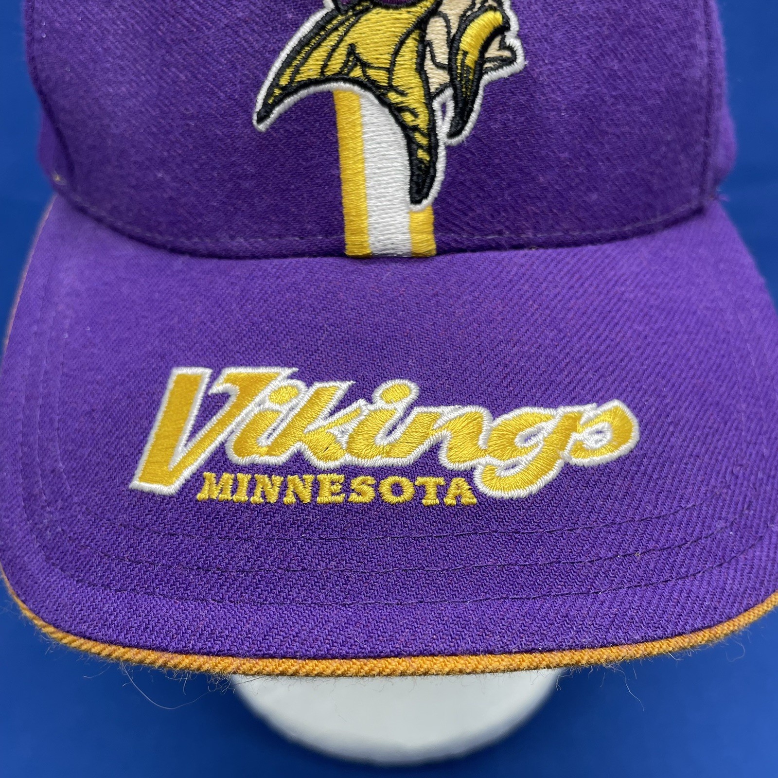 Vintage Minnesota Vikings Hat Twins Enterprise Strapback Cap 90's Stripe Vtg