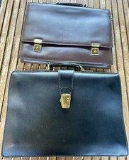 2 cartelle portadocumenti vintage in pelle