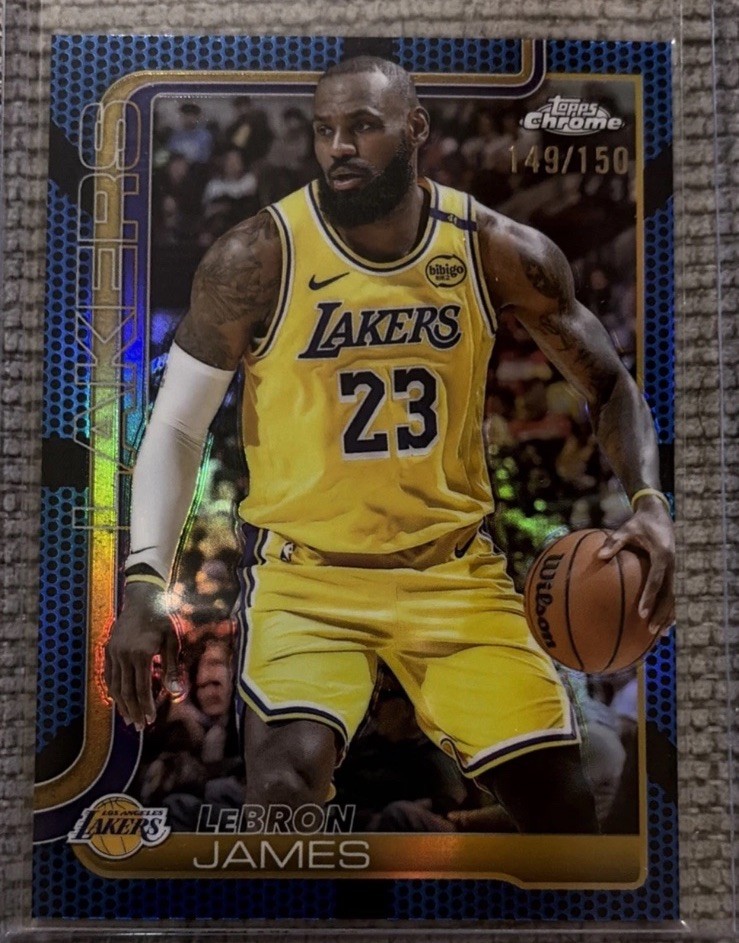 LeBron James 2025-26 Topps Chrome Blue Basketball Refractor 149/150 #127