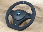 BMW Steering Wheel E92 M3 E90 E91 E93 E81 E82 E87 E88 M FLAT BOTTOM Alcantara