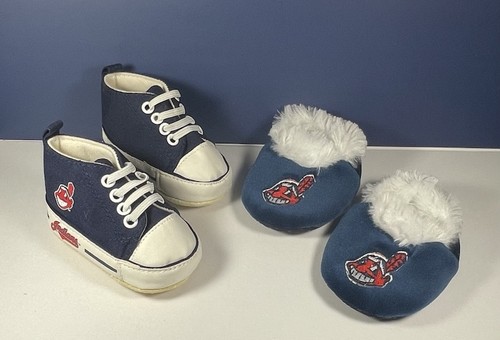 Cleveland Guardians Indians Baby Shoes & Slippers Bundle 0-6 Months MLB
