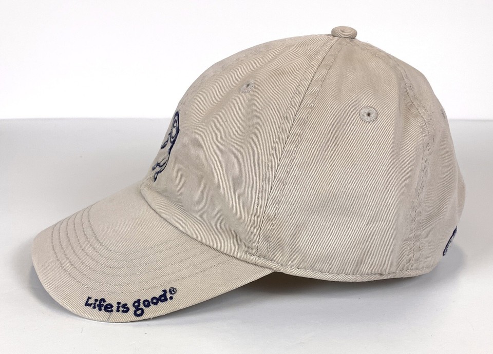 Life Is Good. Golfer Character Happy Positive Living Ball Cap