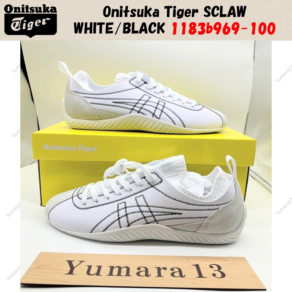 Onitsuka Tiger SCLAW WHITE/BLACK 1183b969-100 Unisex | eBay