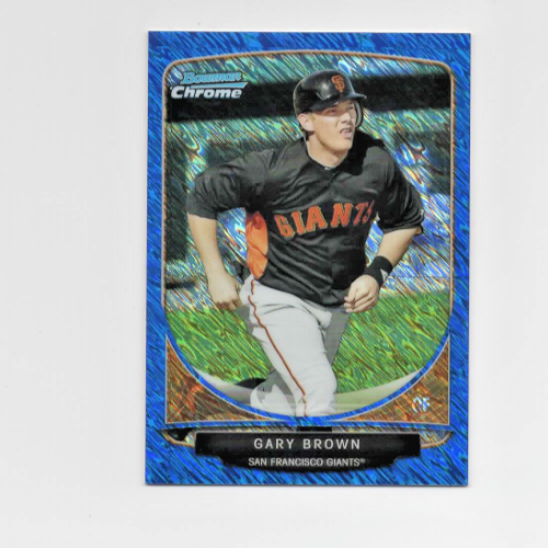 2013 Bowman Chrome Mini Blue Shimmer /250 Gary Brown Giants A-1850 - Picture 1 of 2