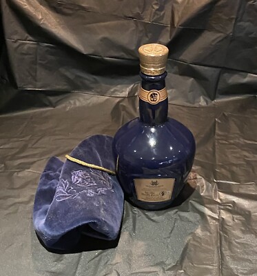 Chivas Royal Royal Salute  21 Year Old Scotch Whisky EMPTY  Bottle & Bag