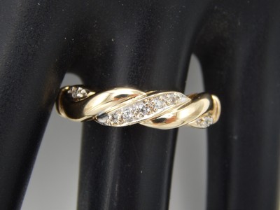 Sloane Street 18k White Gold Braided Diamond Wedding Band Henne Jewelers