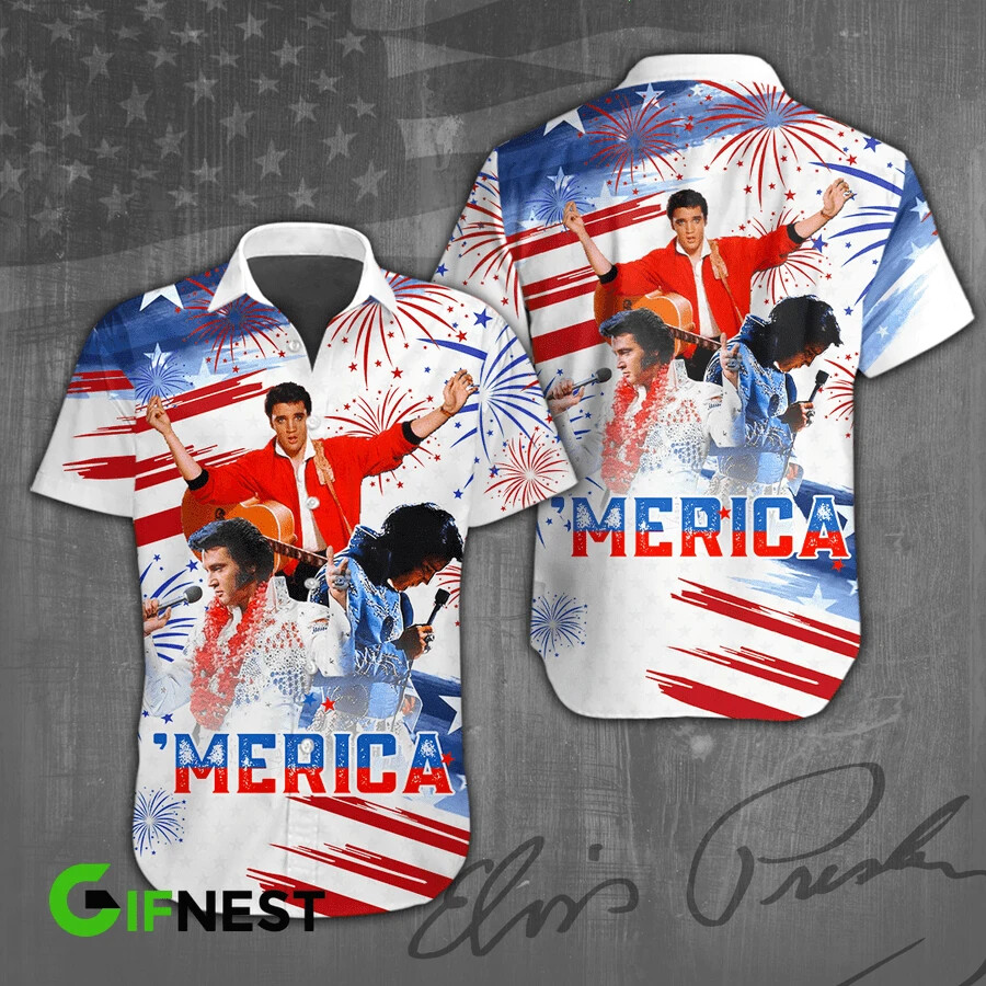 Merica Elvis Presley Hawaiian Shirt