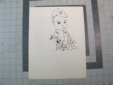 vtg 1990s rap hip hop -  Original album logo art Jo Buck comic art sketch v3