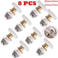 Pack of 8 x Shower Door Rollers Runners Wheels Pulleys 20,23,25 or 27mm Dia