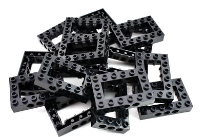 TCM BRICKS Black 4x6 Brick with Holes Open Center X10 Compatible Parts & Pieces