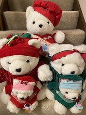 1991 Dayton Hudson Baker With Cookie Cutter  Book Santa Bear 2002 Family W/ Bag