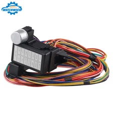 14 Circuit Wiring Harness 14 Fuse 12V Fit for Chevy Ford Hot Rod Street Rat XL