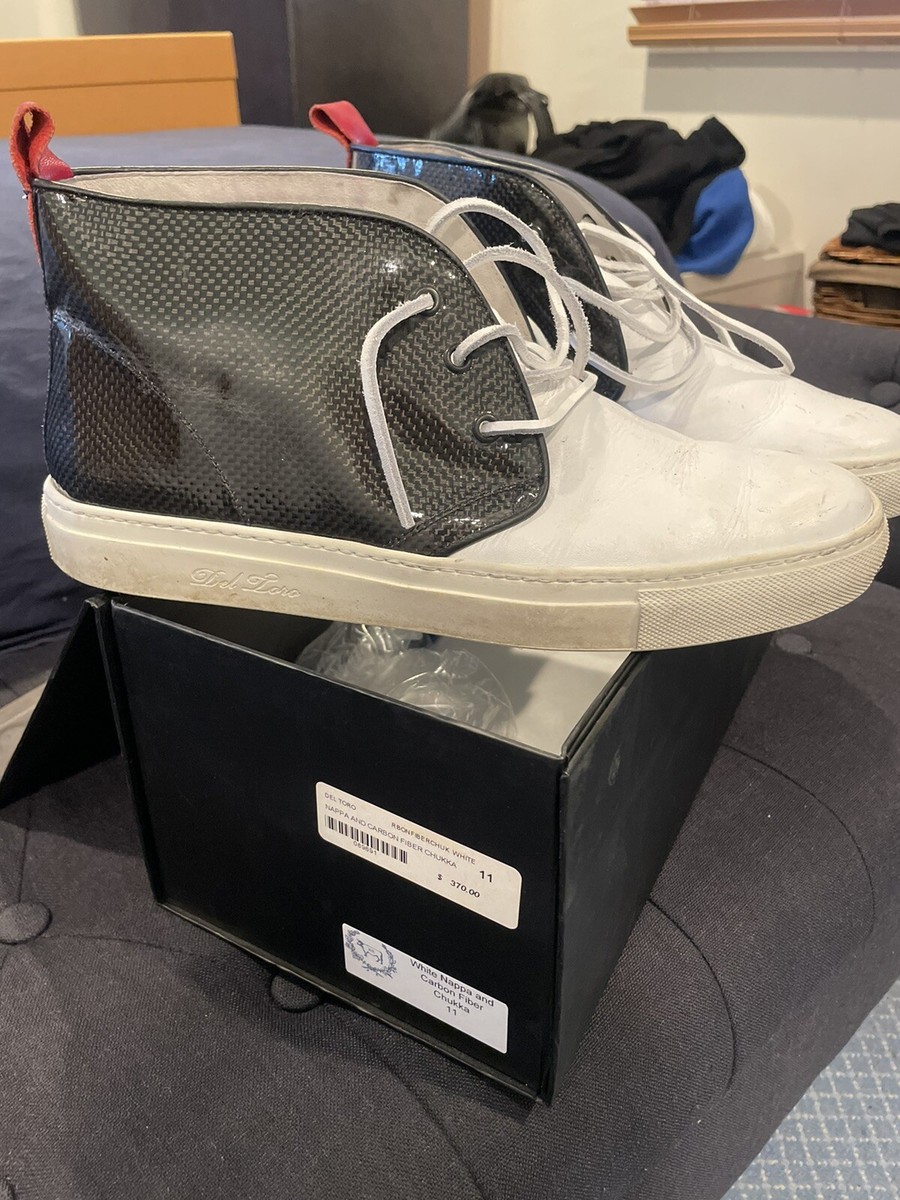 Del Toro leather and patent in a carbon fiber print chukka boot. Size 13 US. Del Toro | Shoes | Del Toro Leather And Patent In A Carbon  main image 4