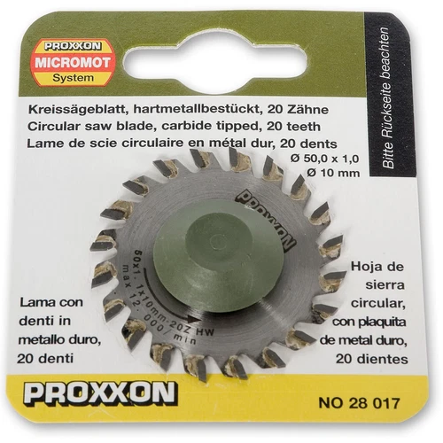 PROXXON TCT Saw Blade - 50mm x 1.1mm x 10mm 20T 28017 From RDGTools