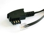 TAE-F Anschlusskabel Telefon-Kabel analog schwarz Westernstecker 1 3 6 10 15 20m