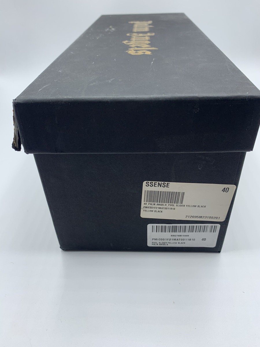 Palm Angels Pool Slides Yellow Black Size 7 (40 E) | eBay display picture 1